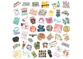 50 stuk inspirerende tekst Cartoon stickers voor kinderen en volwassenen Beloningsstickers Journal Laptop Telefoon Stickers