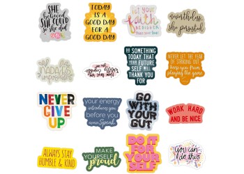 50 stuk inspirerende tekst Cartoon stickers voor kinderen en volwassenen Beloningsstickers Journal Laptop Telefoon Stickers