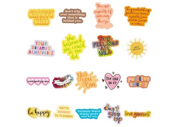 50 stuk inspirerende tekst Cartoon stickers voor kinderen en volwassenen Beloningsstickers Journal Laptop Telefoon Stickers