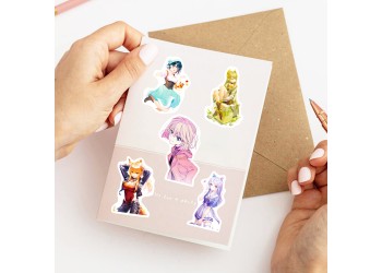 50 stuk japanse anime schoonheid Cartoon stickers voor kinderen en volwassenen Beloningsstickers Journal Laptop Telefoon Stickers