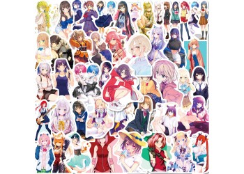 50 stuk japanse anime schoonheid Cartoon stickers voor kinderen en volwassenen Beloningsstickers Journal Laptop Telefoon Stickers