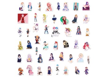 50 stuk japanse anime schoonheid Cartoon stickers voor kinderen en volwassenen Beloningsstickers Journal Laptop Telefoon Stickers