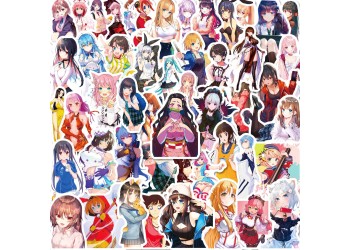 50 stuk japanse anime schoonheid Cartoon stickers voor kinderen en volwassenen Beloningsstickers Journal Laptop Telefoon Stickers