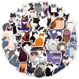 50 stuk kat cat Cartoon stickers voor kinderen en volwassenen Beloningsstickers Journal Laptop Telefoon Stickers