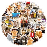 50 stuk kat cat Cartoon stickers voor kinderen en volwassenen Beloningsstickers Journal Laptop Telefoon Stickers