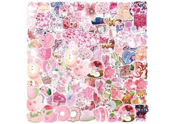 100 stuk kersebloesem Cartoon stickers voor kinderen en volwassenen Beloningsstickers Journal Laptop Telefoon Stickers