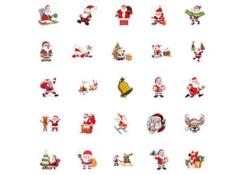 50 stuk kerst christmas Cartoon stickers voor kinderen en volwassenen Beloningsstickers Journal Laptop Telefoon Stickers