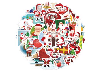 50 stuk kerst christmas Cartoon stickers voor kinderen en volwassenen Beloningsstickers Journal Laptop Telefoon Stickers