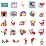 50 stuk kerst christmas Cartoon stickers voor kinderen en volwassenen Beloningsstickers Journal Laptop Telefoon Stickers