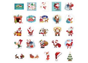 50 stuk kerst christmas Cartoon stickers voor kinderen en volwassenen Beloningsstickers Journal Laptop Telefoon Stickers