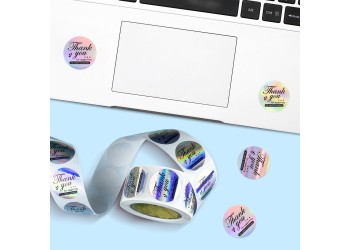 500 stuk laser bedankt Cartoon stickers voor kinderen en volwassenen Beloningsstickers Journal Laptop Telefoon Stickers