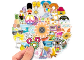 50 stuk mini meisjes dagboek Cartoon stickers voor kinderen en volwassenen Beloningsstickers Journal Laptop Telefoon Stickers