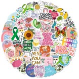 50 stuk mentale gezondheid Cartoon stickers voor kinderen en volwassenen Beloningsstickers Journal Laptop Telefoon Stickers