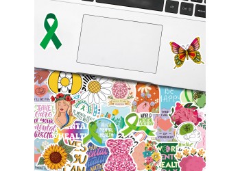 50 stuk mentale gezondheid Cartoon stickers voor kinderen en volwassenen Beloningsstickers Journal Laptop Telefoon Stickers