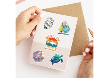 50 stuk milieuvriendelijk Cartoon stickers voor kinderen en volwassenen Beloningsstickers Journal Laptop Telefoon Stickers