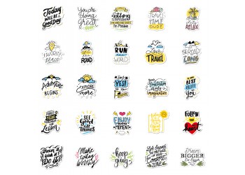 50 stuk mott lijfspreuk A Cartoon stickers voor kinderen en volwassenen Beloningsstickers Journal Laptop Telefoon Stickers