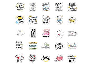 50 stuk mott lijfspreuk A Cartoon stickers voor kinderen en volwassenen Beloningsstickers Journal Laptop Telefoon Stickers