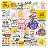 50 stuk mott lijfspreuk B Cartoon stickers voor kinderen en volwassenen Beloningsstickers Journal Laptop Telefoon Stickers