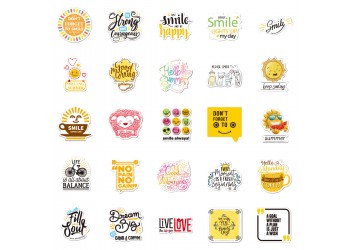 50 stuk mott lijfspreuk B Cartoon stickers voor kinderen en volwassenen Beloningsstickers Journal Laptop Telefoon Stickers