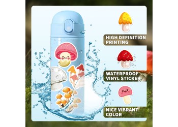 50 stuk paddestoel Cartoon stickers voor kinderen en volwassenen Beloningsstickers Journal Laptop Telefoon Stickers
