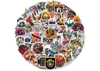 50 stuk rock muziek Cartoon stickers voor kinderen en volwassenen Beloningsstickers Journal Laptop Telefoon Stickers