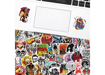 50 stuk rock muziek T01040502 Metaalrock Cartoon stickers voor kinderen en volwassenen Beloningsstickers Journal Laptop Telefoon Stickers