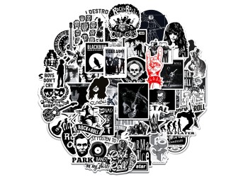 50 stuk rock muziek T01040502 Metaalrock Cartoon stickers voor kinderen en volwassenen Beloningsstickers Journal Laptop Telefoon Stickers