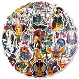 50 stuk rock muziek T01040569 elektrische gitaar Cartoon stickers voor kinderen en volwassenen Beloningsstickers Journal Laptop Telefoon Stickers