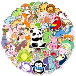 50 stuk schattige dieren Cartoon stickers voor kinderen en volwassenen Beloningsstickers Journal Laptop Telefoon Stickers
