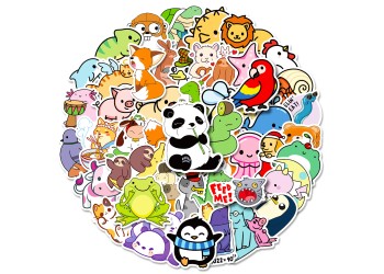 50 stuk schattige dieren Cartoon stickers voor kinderen en volwassenen Beloningsstickers Journal Laptop Telefoon Stickers