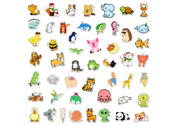 50 stuk schattige dieren Cartoon stickers voor kinderen en volwassenen Beloningsstickers Journal Laptop Telefoon Stickers