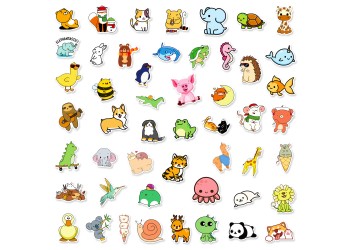 50 stuk schattige dieren Cartoon stickers voor kinderen en volwassenen Beloningsstickers Journal Laptop Telefoon Stickers