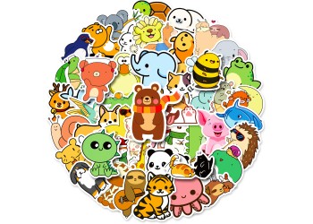 50 stuk schattige dieren Cartoon stickers voor kinderen en volwassenen Beloningsstickers Journal Laptop Telefoon Stickers