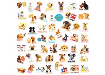 50 stuk schattige puppy dog hond Cartoon stickers voor kinderen en volwassenen Beloningsstickers Journal Laptop Telefoon Stickers