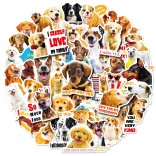 50 stuk schattige puppy dog hond Cartoon stickers voor kinderen en volwassenen Beloningsstickers Journal Laptop Telefoon Stickers