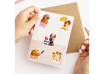 50 stuk schattige puppy dog hond Cartoon stickers voor kinderen en volwassenen Beloningsstickers Journal Laptop Telefoon Stickers