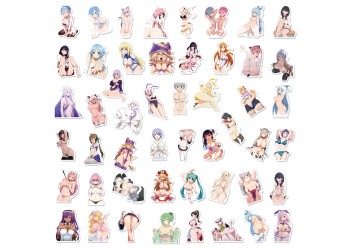 50 stuk sexy japanse anime schoonheid Cartoon stickers voor kinderen en volwassenen Beloningsstickers Journal Laptop Telefoon Stickers