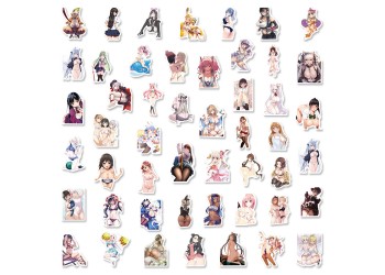 50 stuk sexy japanse anime schoonheid Cartoon stickers voor kinderen en volwassenen Beloningsstickers Journal Laptop Telefoon Stickers