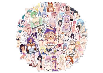 50 stuk sexy japanse anime schoonheid Cartoon stickers voor kinderen en volwassenen Beloningsstickers Journal Laptop Telefoon Stickers