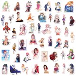 50 stuk japanse anime schoonheid Cartoon stickers voor kinderen en volwassenen Beloningsstickers Journal Laptop Telefoon Stickers