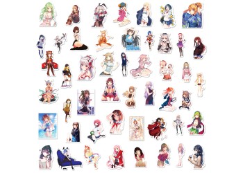 50 stuk japanse anime schoonheid Cartoon stickers voor kinderen en volwassenen Beloningsstickers Journal Laptop Telefoon Stickers