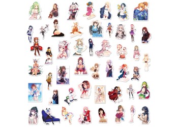 50 stuk japanse anime schoonheid Cartoon stickers voor kinderen en volwassenen Beloningsstickers Journal Laptop Telefoon Stickers