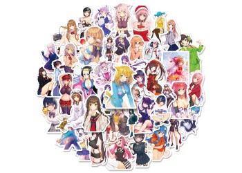 50 stuk japanse anime schoonheid Cartoon stickers voor kinderen en volwassenen Beloningsstickers Journal Laptop Telefoon Stickers