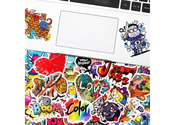 50 stuk straatkunst Cartoon stickers voor kinderen en volwassenen Beloningsstickers Journal Laptop Telefoon Stickers