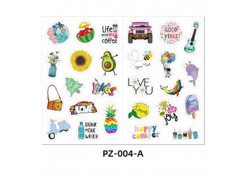 104 stuk strand beach Cartoon stickers voor kinderen en volwassenen Beloningsstickers Journal Laptop Telefoon Stickers