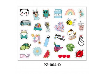 104 stuk strand beach Cartoon stickers voor kinderen en volwassenen Beloningsstickers Journal Laptop Telefoon Stickers