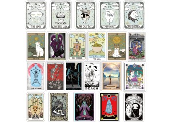 50 stuk tarot waarzeggerij Cartoon stickers voor kinderen en volwassenen Beloningsstickers Journal Laptop Telefoon Stickers