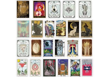 50 stuk tarot waarzeggerij Cartoon stickers voor kinderen en volwassenen Beloningsstickers Journal Laptop Telefoon Stickers