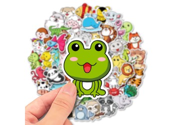 50 stuk tekenfilm dieren Cartoon stickers voor kinderen en volwassenen Beloningsstickers Journal Laptop Telefoon Stickers