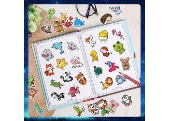 50 stuk tekenfilm dieren Cartoon stickers voor kinderen en volwassenen Beloningsstickers Journal Laptop Telefoon Stickers